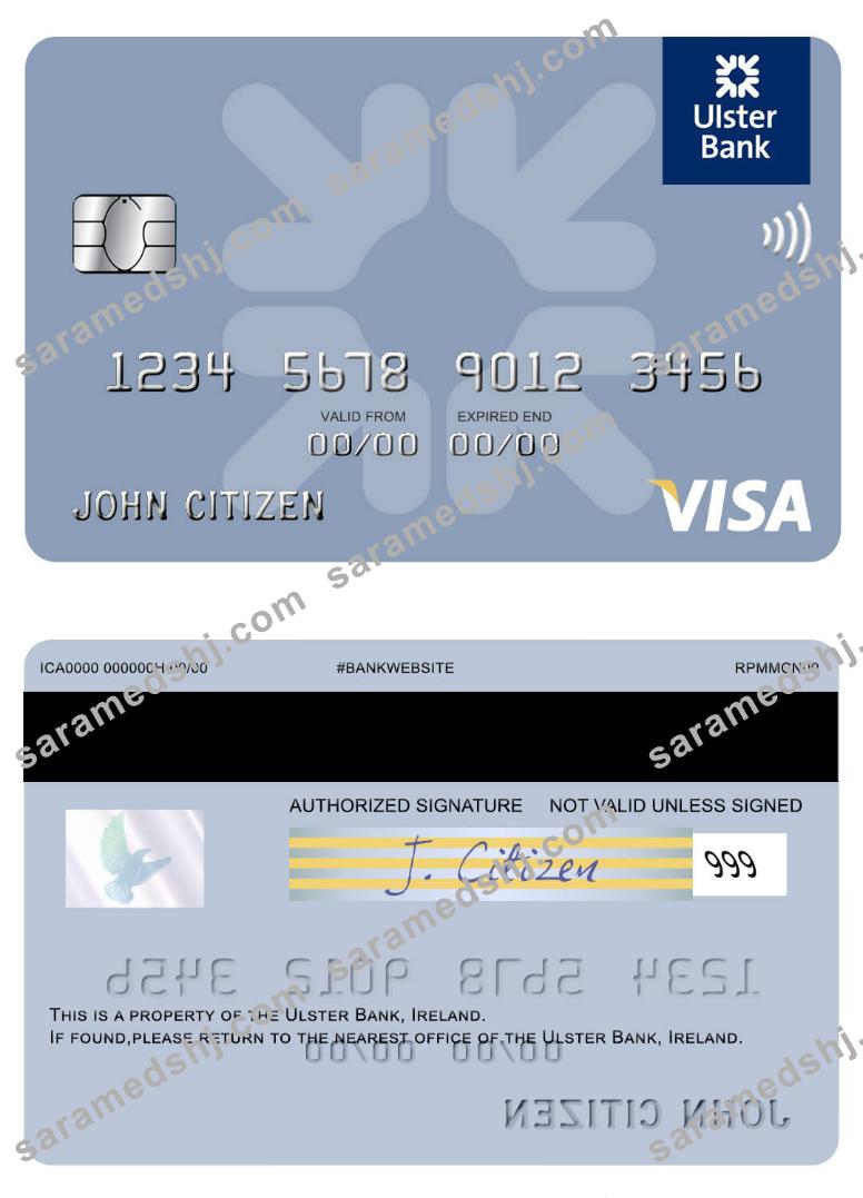 Ireland Ulster Bank Ireland visa card